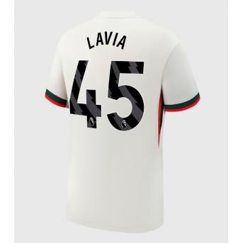Billige Fotballdrakt Chelsea Romeo Lavia #45 Replika Bortedrakt 2025-26 Kortermet